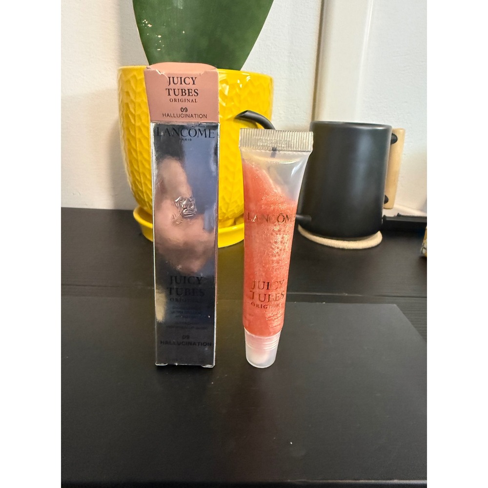 Lancome Juicy Tubes Original Lip Gloss 09 Hallucination Shimmer Peach Bronze NIB